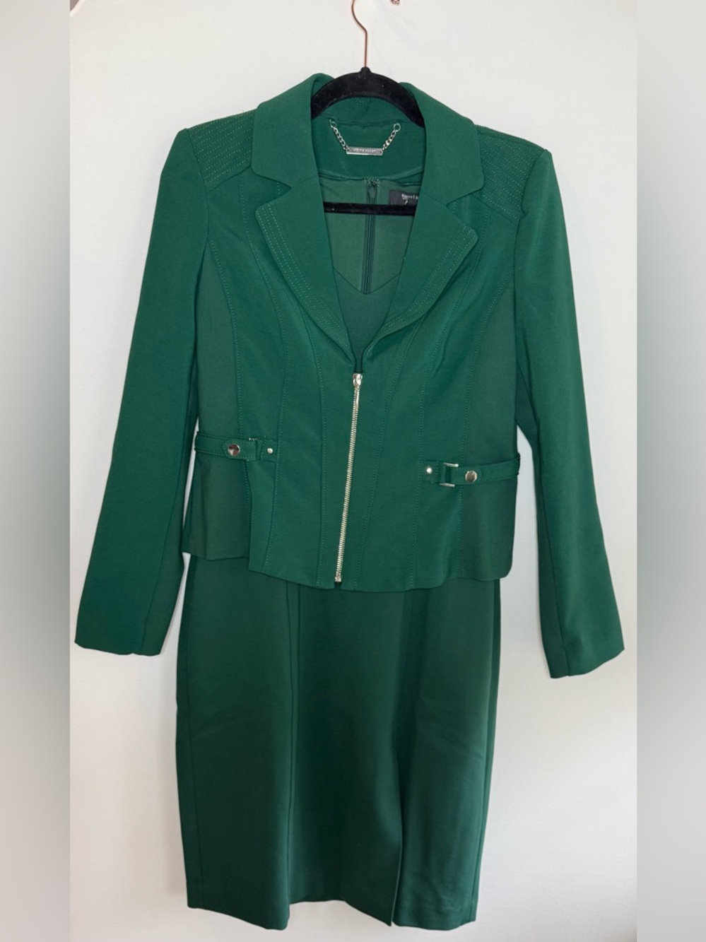 White House Black Market Women's Moto Blazer & Sheath Dress Set • NWT • Size 8P - Picture 1 of 16